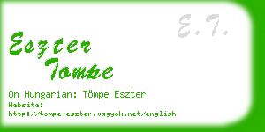 eszter tompe business card